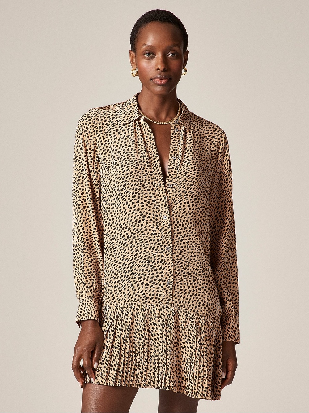 J. CREW | Amelia Dropwaist Shirt Dress in Cheetah Print | MP